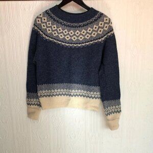 Like new - Fair Isle Yoke Scottish sweater Jumper Harley of Scotland
